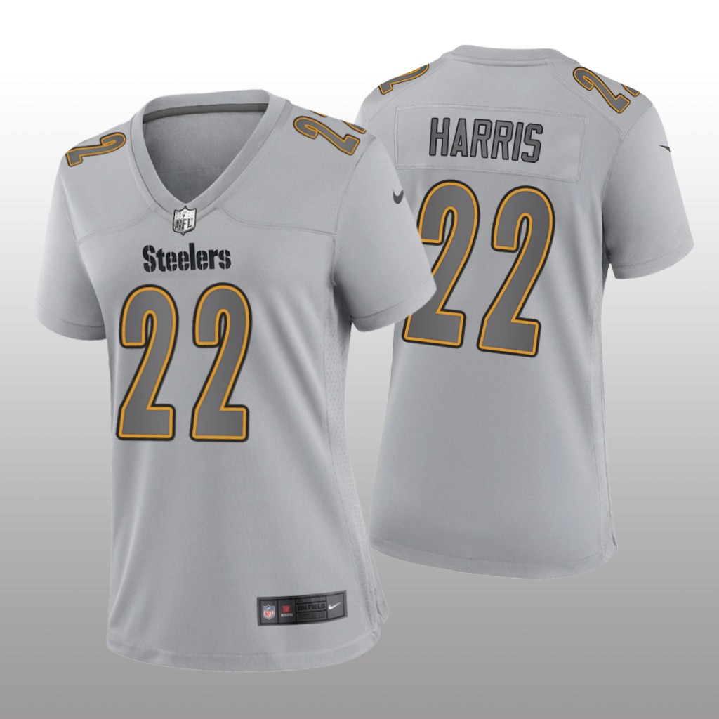Pittsburgh Steelers Najee Harris Gray Jersey Atmosphere Fashion Game - Women's