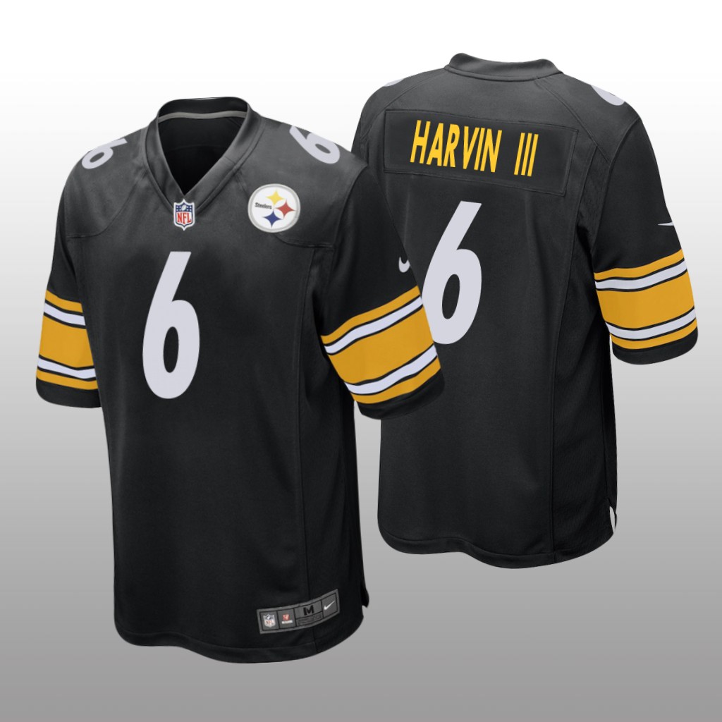 Pittsburgh Steelers Pressley Harvin III Black Jersey Game - Men's