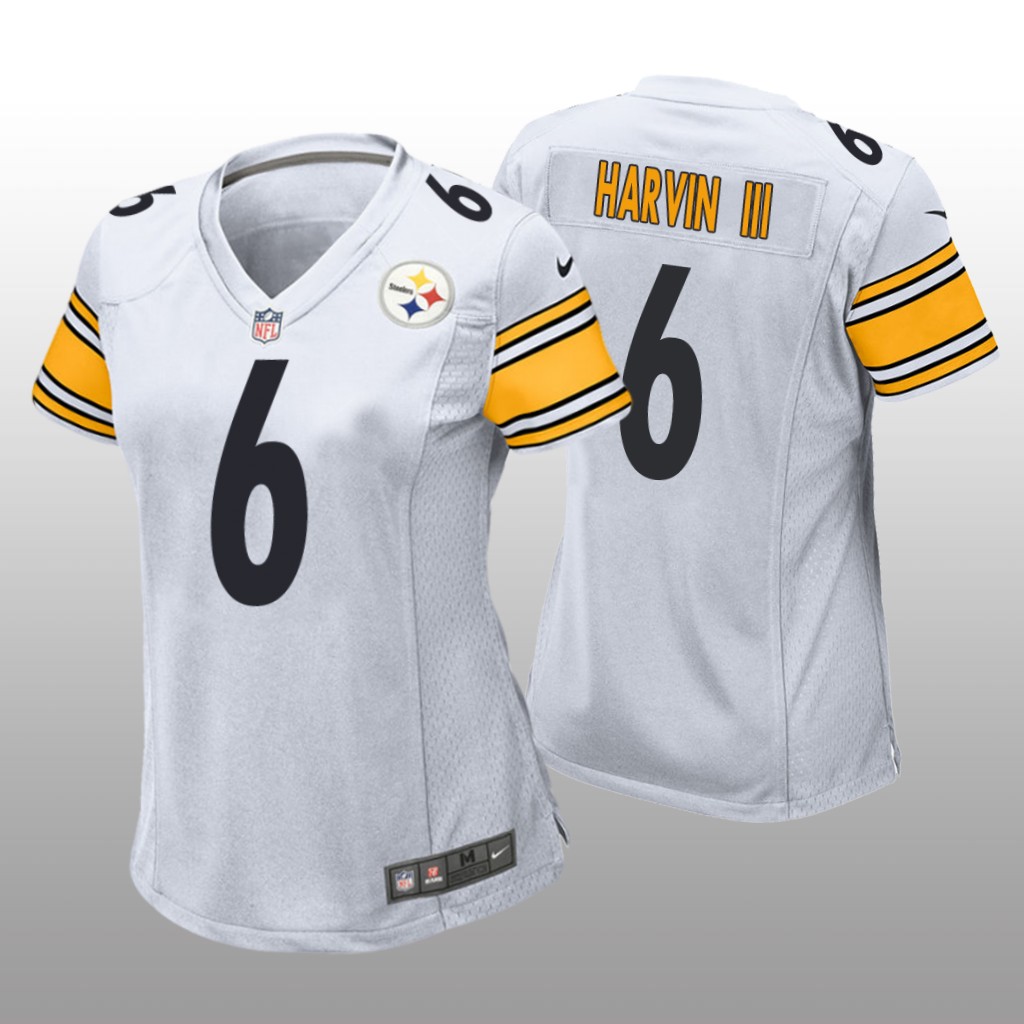 Pittsburgh Steelers Pressley Harvin III White Jersey Game - Women's