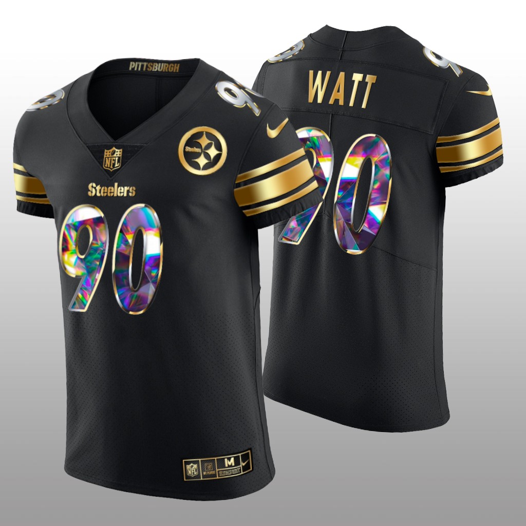 Pittsburgh Steelers T.J. Watt Black Golden Edition 2021 NFL Defensive Player of the Year - Men's