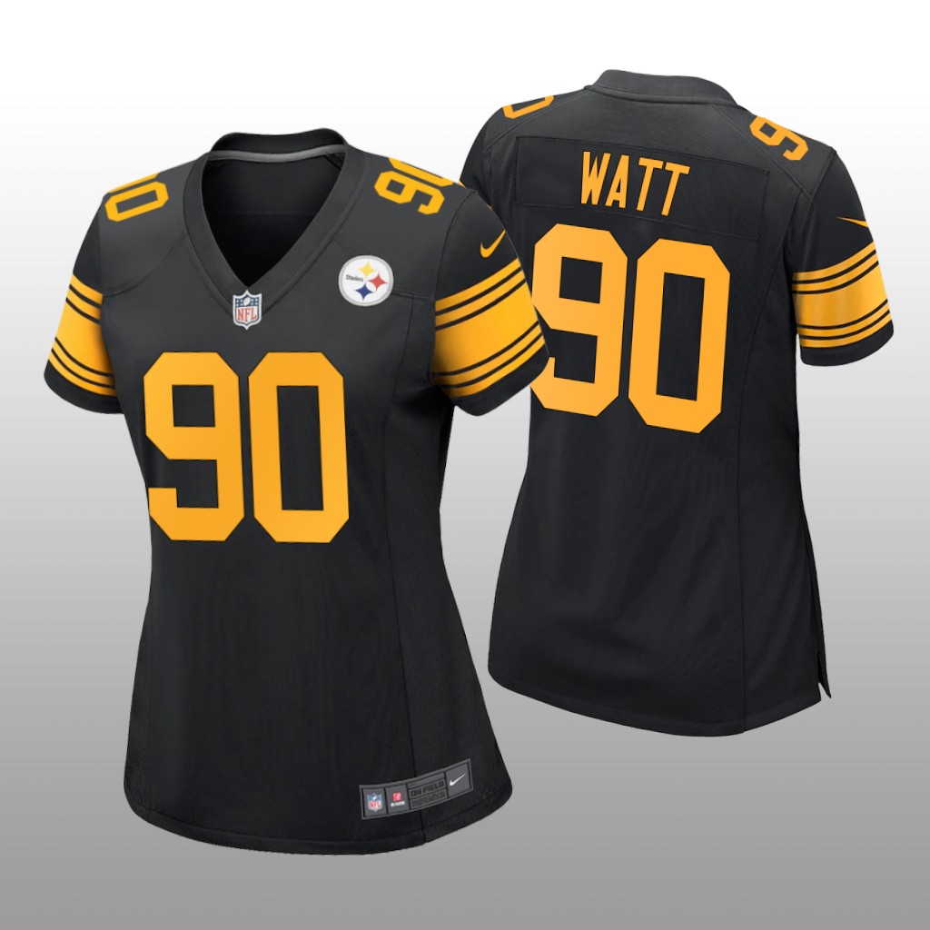 Pittsburgh Steelers T.J. Watt Black Jersey Alternate Game - Women's