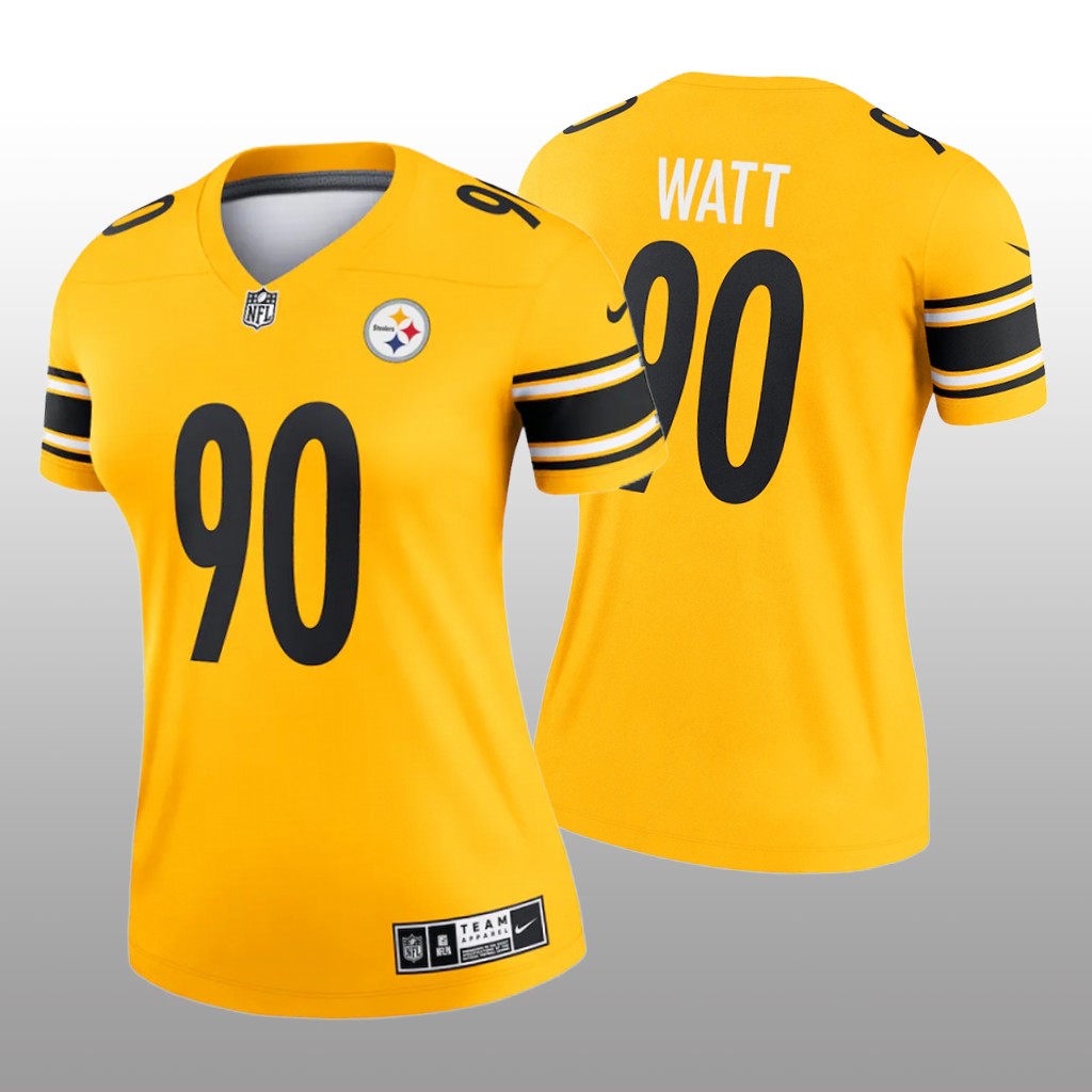 Pittsburgh Steelers T.J. Watt Gold Jersey Inverted Legend - Women's