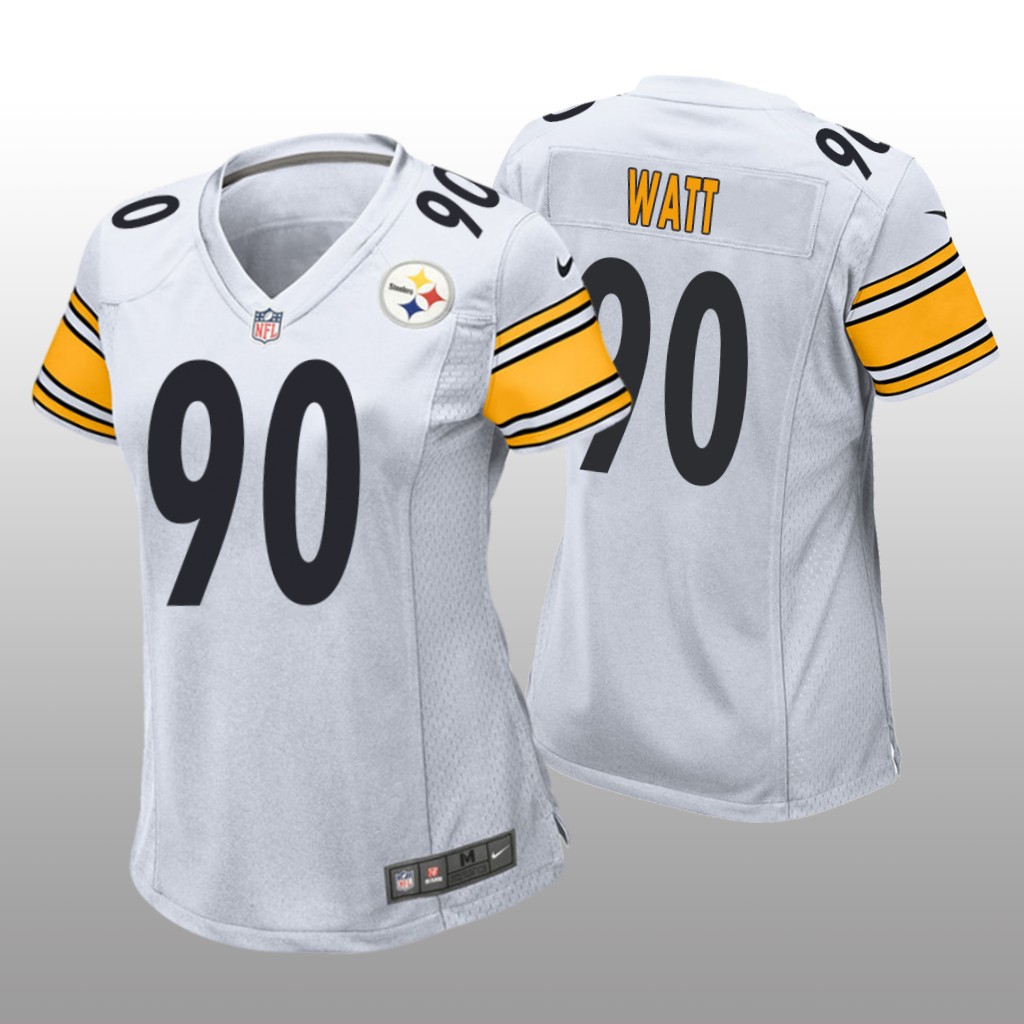 Pittsburgh Steelers T.J. Watt White Jersey Game - Women's