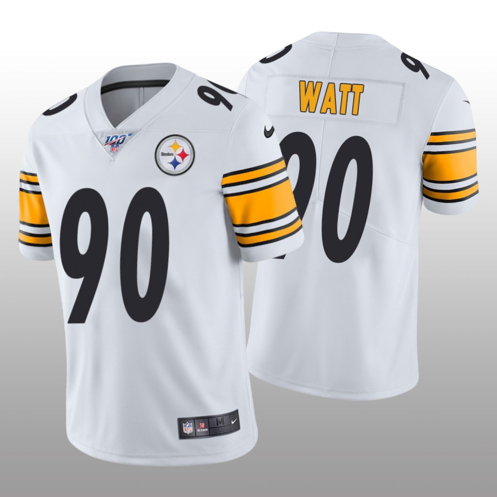 Pittsburgh Steelers T.J. Watt White Vapor Limited Jersey 100th Season - Men's