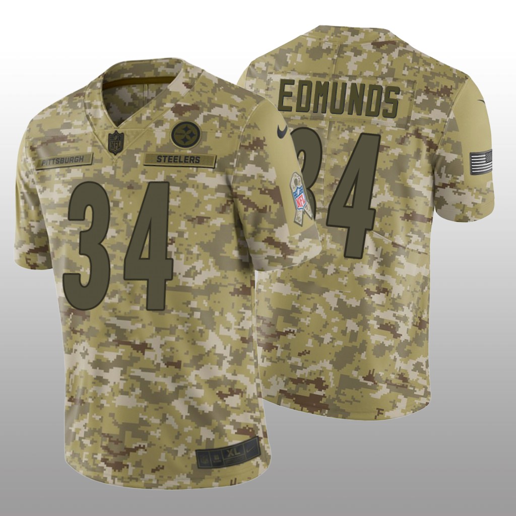 Pittsburgh Steelers Terrell Edmunds #34 Salute to Service Limited Jersey - Camo