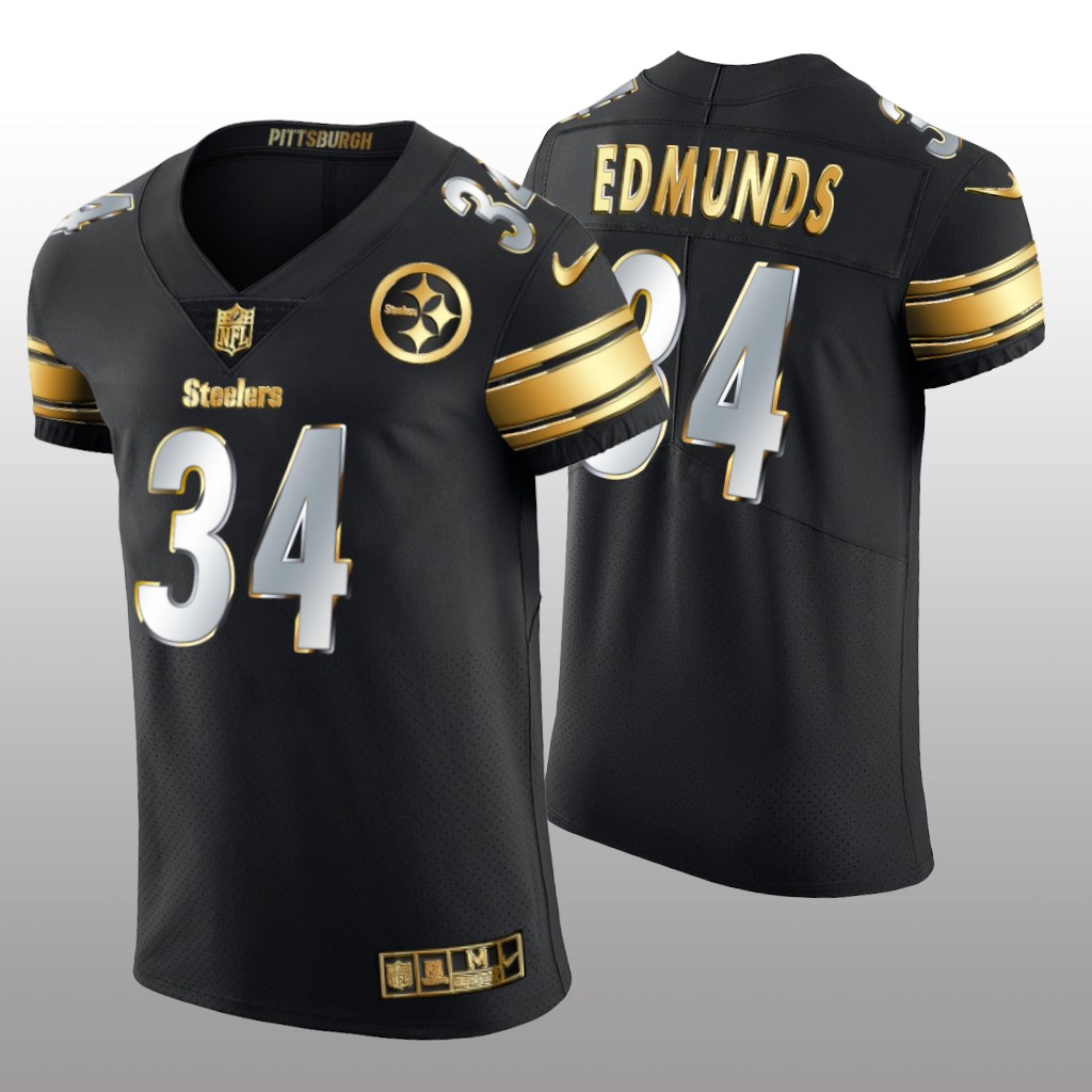 Pittsburgh Steelers Terrell Edmunds Black Elite Jersey Golden Edition Men's