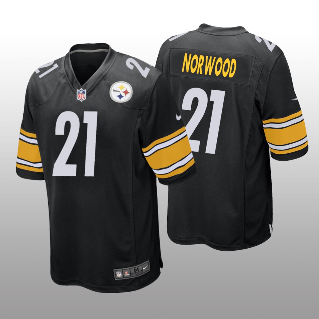 Pittsburgh Steelers Tre Norwood Black Jersey Game - Men's