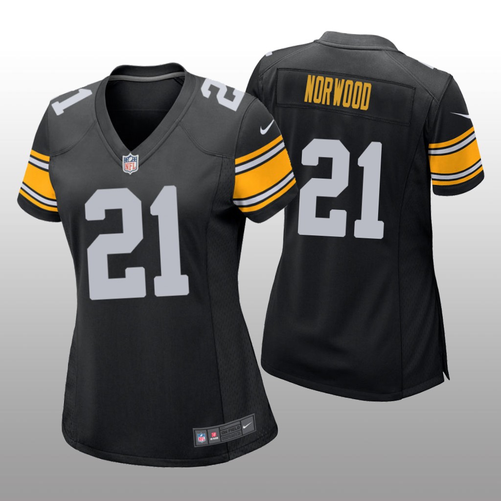 Pittsburgh Steelers Tre Norwood Black Jersey Game - Women's