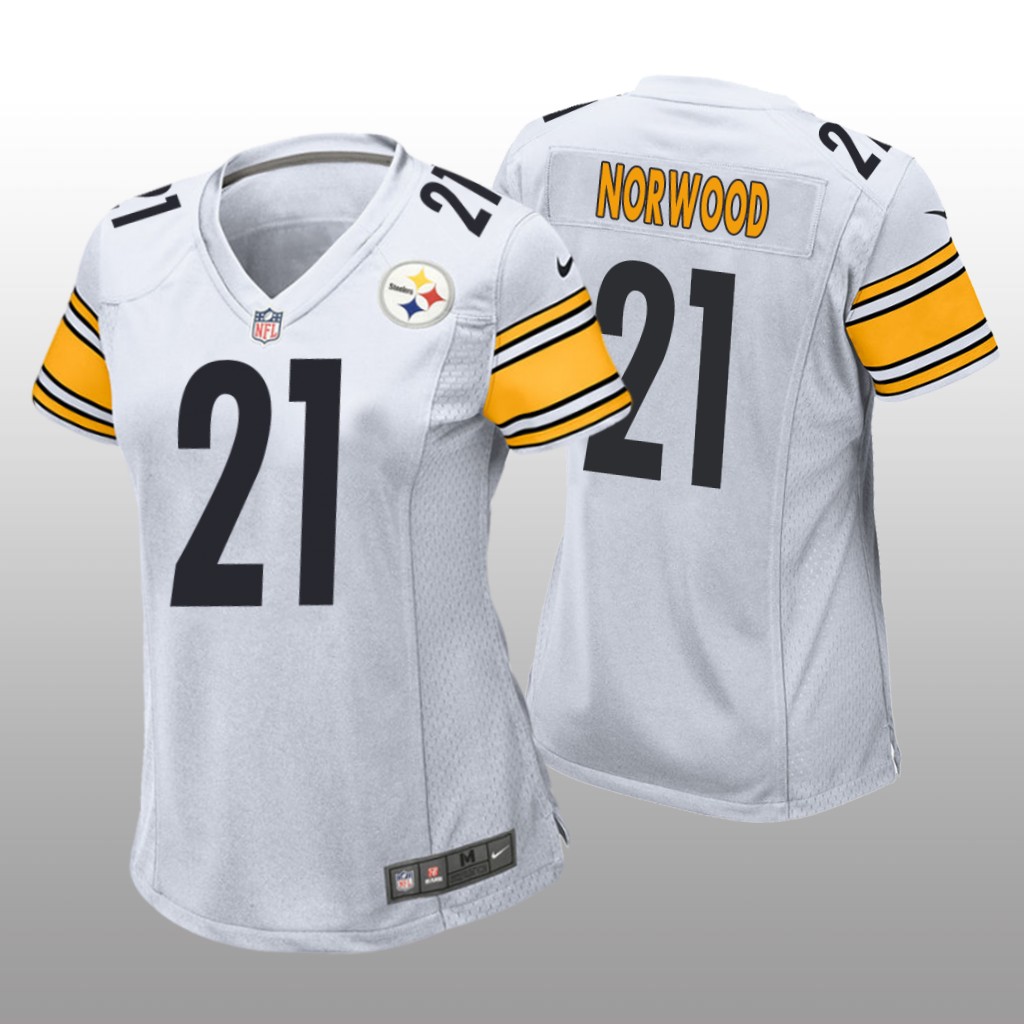 Pittsburgh Steelers Tre Norwood White Jersey Game - Women's
