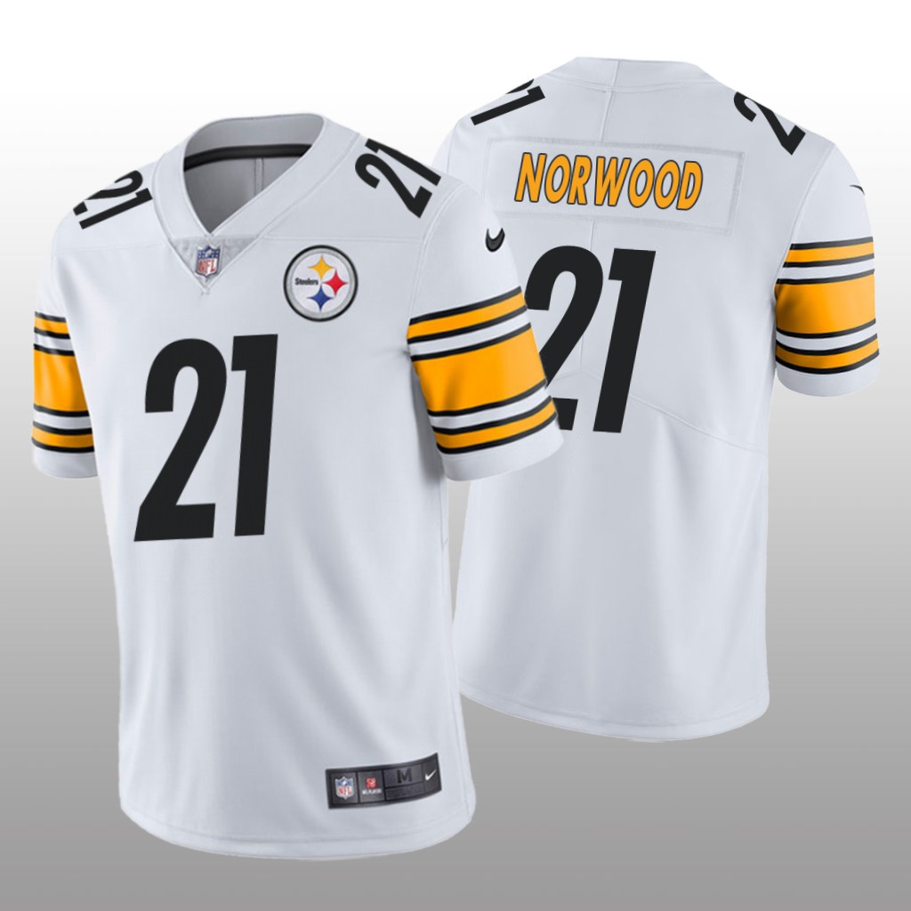 Pittsburgh Steelers Tre Norwood White Jersey Vapor Limited - Men's