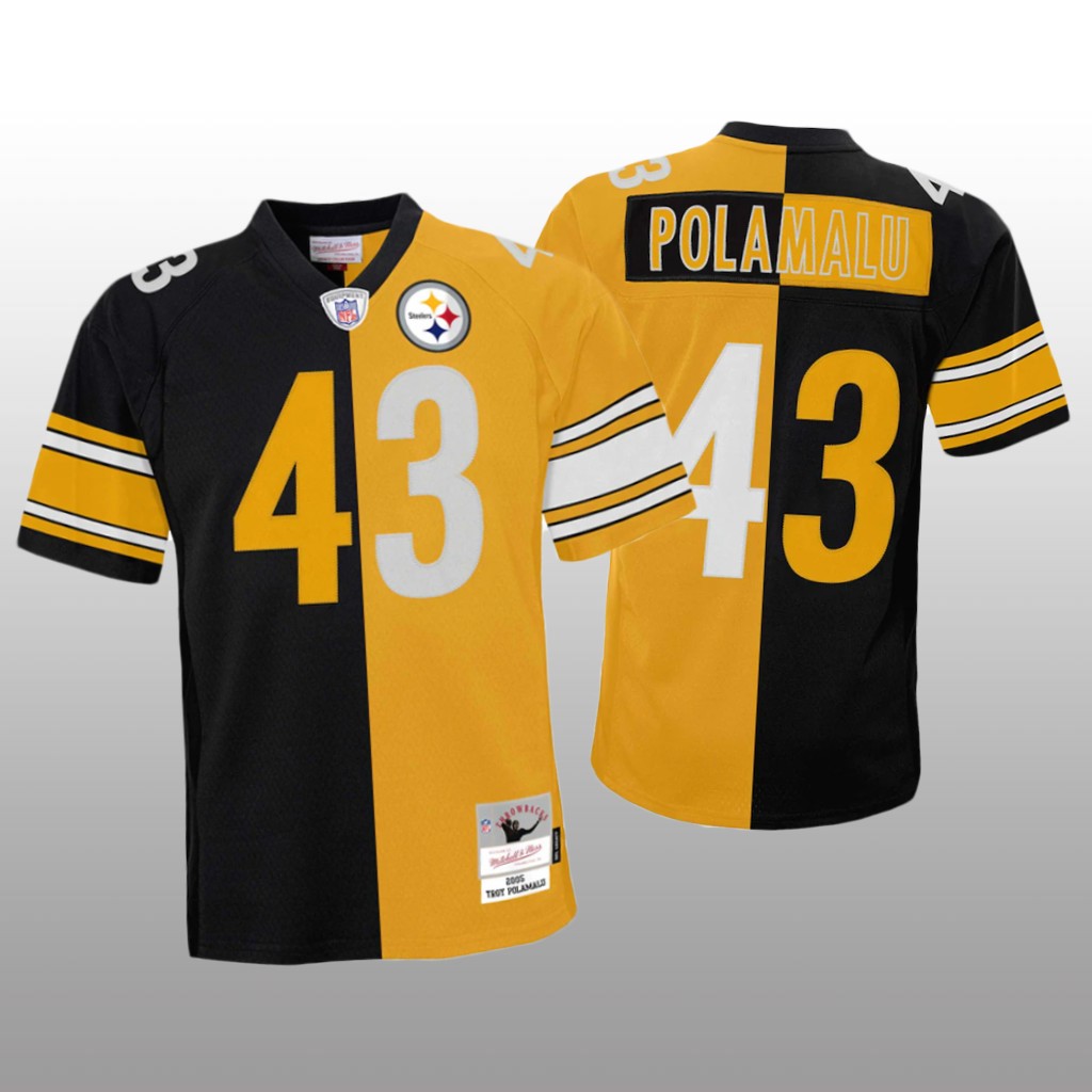 Pittsburgh Steelers Troy Polamalu Black Gold Jersey Split Legacy  - Youth