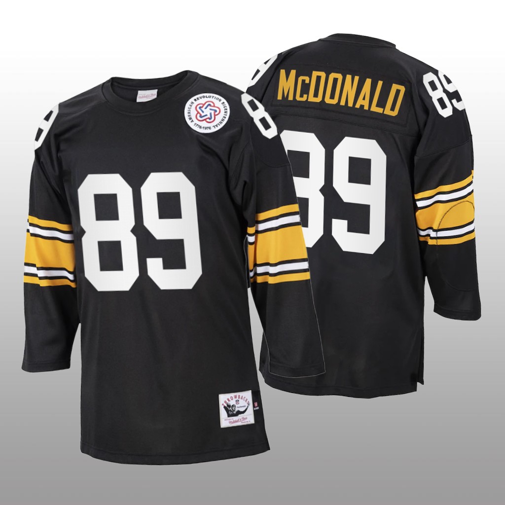 Pittsburgh Steelers Vance McDonald Black Throwback 1975 - Men's