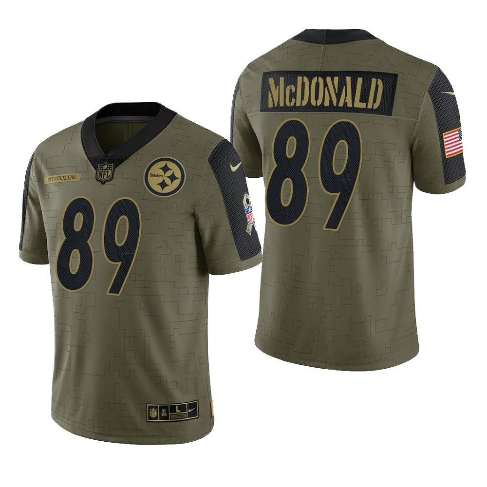 Pittsburgh Steelers Vance McDonald Olive Limited Jersey 2021 Salute To Service - Men's