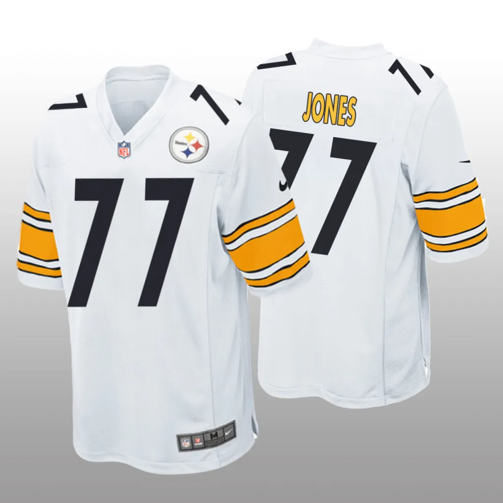 Pittsburgh Steelers White 2023 NFL Draft Broderick Jones Game Jersey