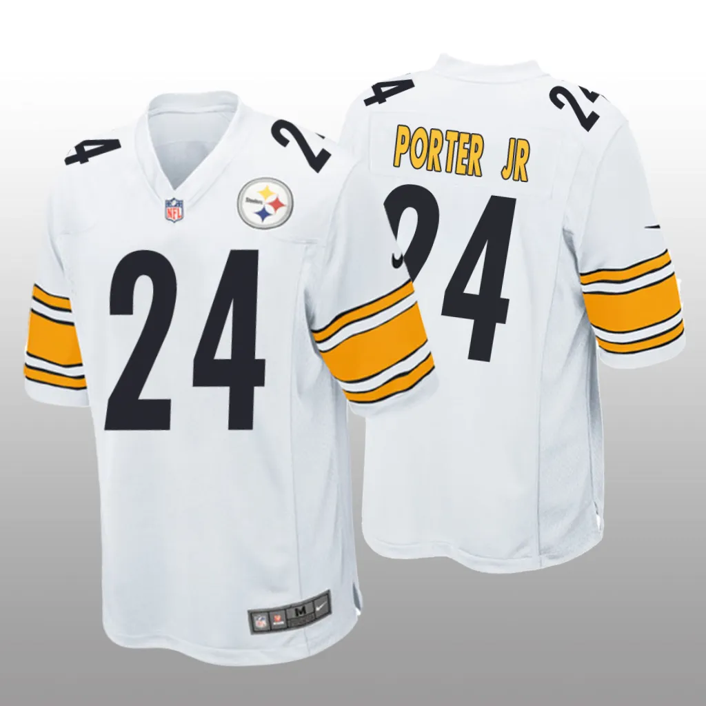 Pittsburgh Steelers White 2023 NFL Draft Joey Porter Jr. Game Jersey