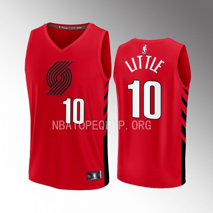 Portland Trail Blazers #10 Nassir Little Statement Edition Jersey 2022-23 Fast Break Player Red