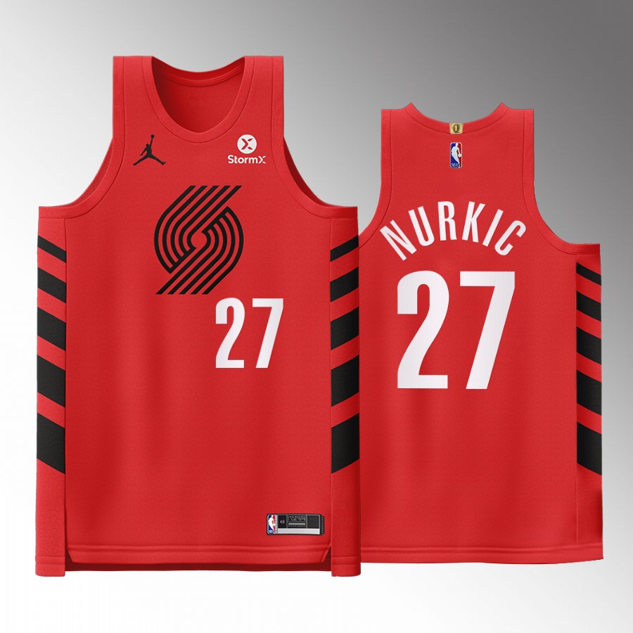 Portland Trail Blazers #27 Jusuf Nurkic Red Jersey 2022-23 Statement Edition