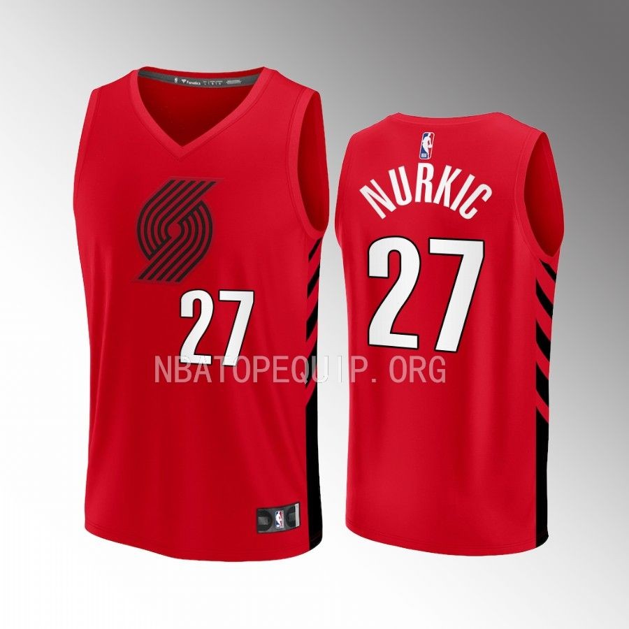 Portland Trail Blazers #27 Jusuf Nurkic Statement Edition Jersey 2022-23 Fast Break Player Red