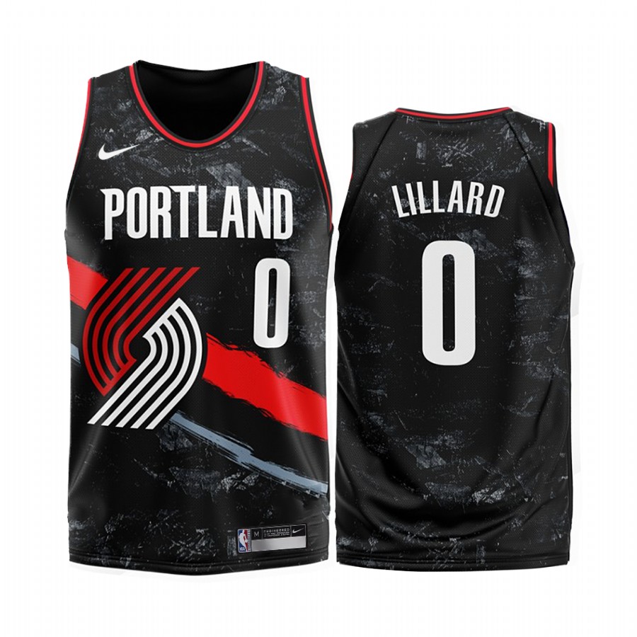Portland Trail Blazers Damian Lillard #0 Black 2020 Fashion Edition Jersey