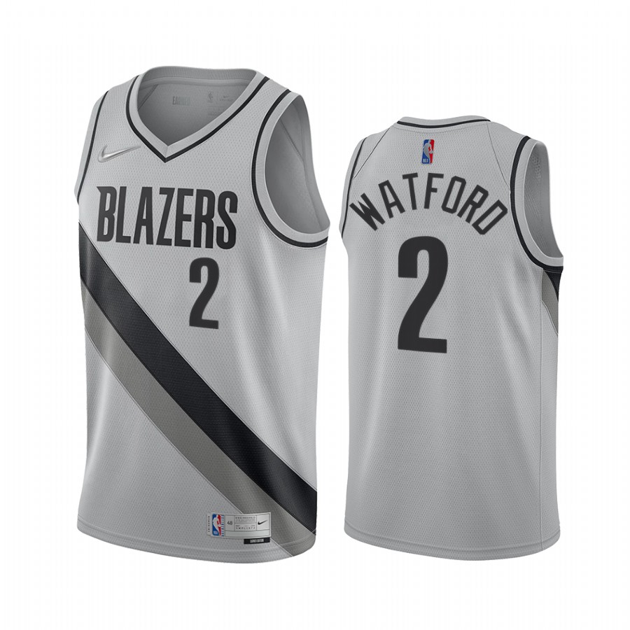 Portland Trail Blazers Trendon Watford 2021 NBA Draft #2 Earned Edition Jersey Gray