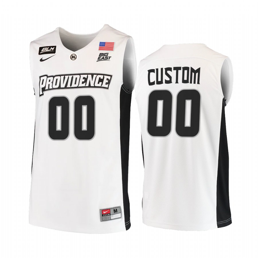 Providence Friars Custom Jersey 2021-22 College  White BLM Uniform
