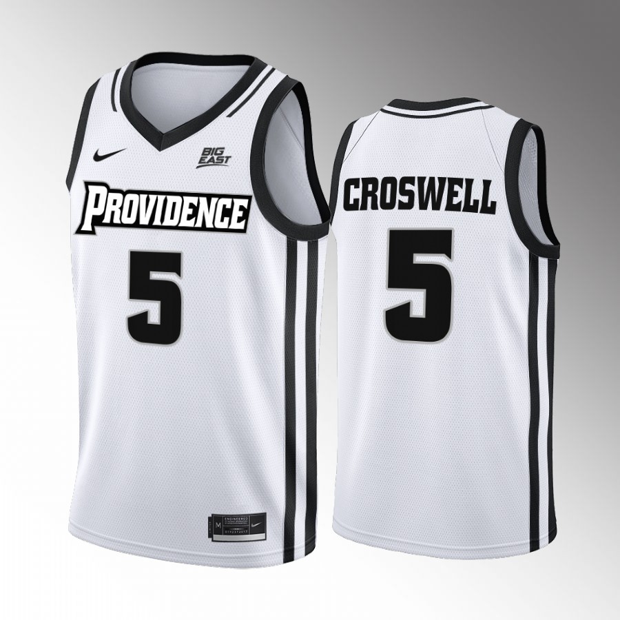 Providence Friars Ed Croswell Jersey 2022-23 College  White Home Uniform