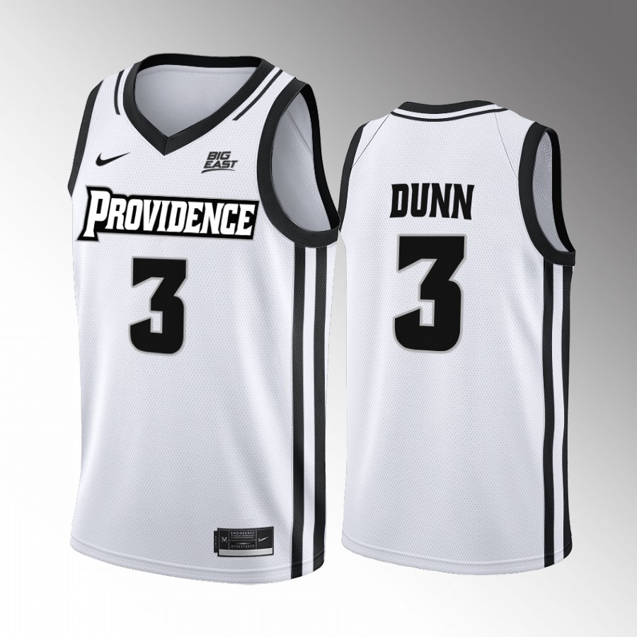 Providence Friars Kris Dunn Jersey 2022-23 College  White Home Uniform
