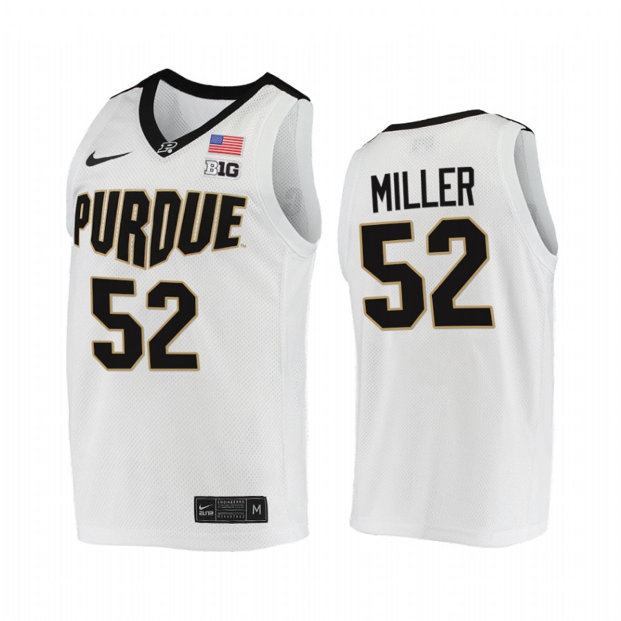 Purdue Boilermakers Brad Miller Jersey College  White NBA Alumni Uniform