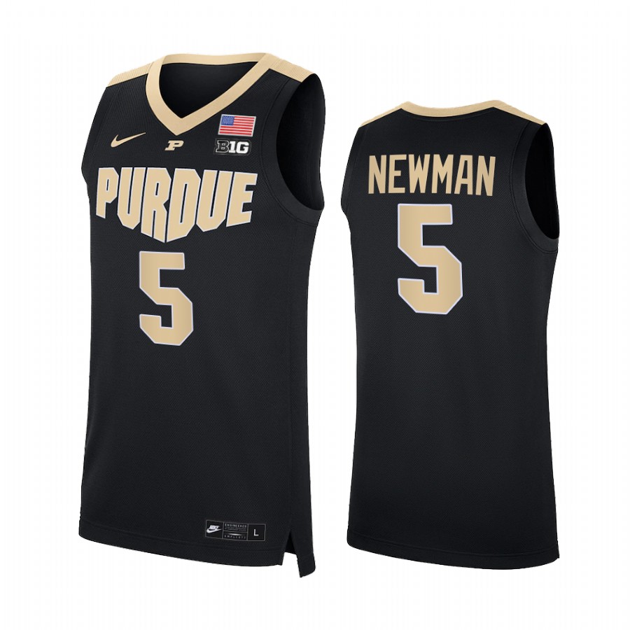 Purdue Boilermakers Brandon Newman Jersey 2021-22 College  Black  Uniform