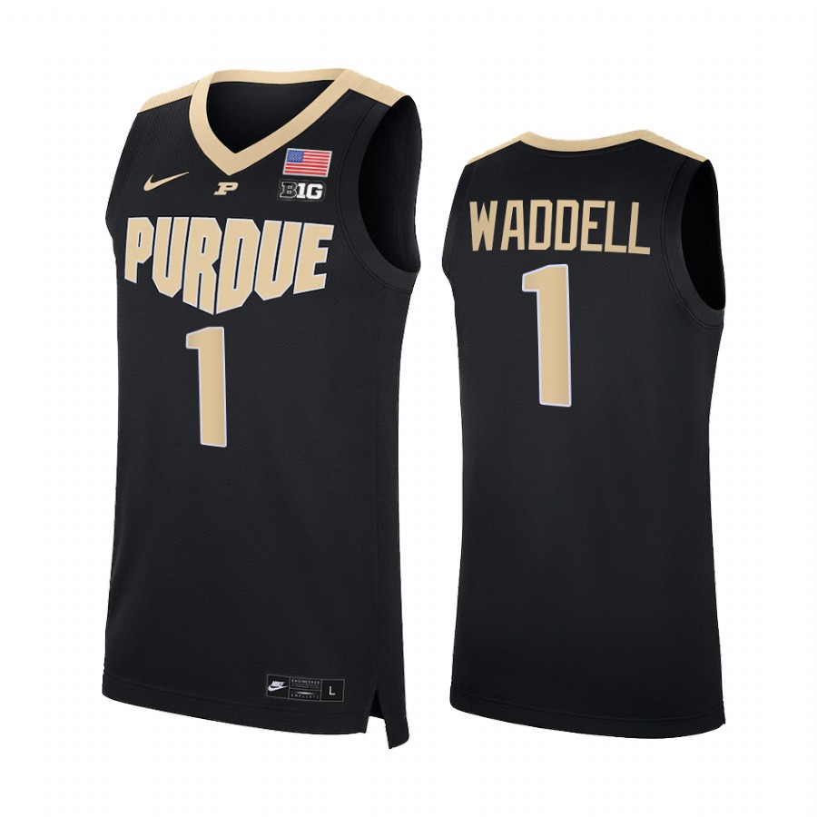 Purdue Boilermakers Brian Waddell Jersey 2021-22 College  Black  Uniform