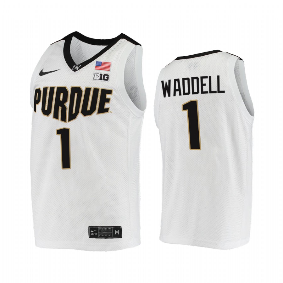 Purdue Boilermakers Brian Waddell Jersey 2021-22 College  White  Uniform