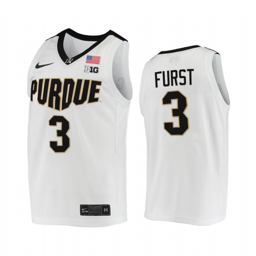 Purdue Boilermakers Caleb Furst Jersey 2021-22 College  White  Uniform