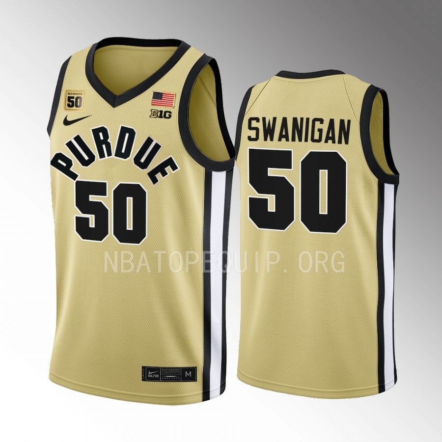 Purdue Boilermakers Caleb Swanigan Jersey  Gold Swanigan patch Uniform
