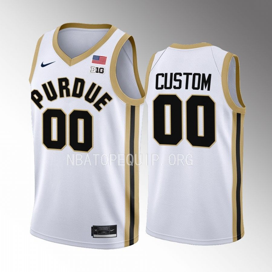 Purdue Boilermakers Custom Jersey 2022-23 College  White Uniform