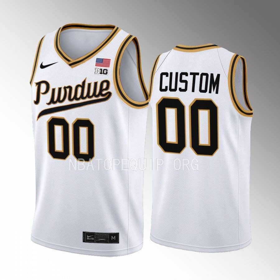 Purdue Boilermakers Custom Jersey 2022-23 Rick Mount-Era White Throwback  Uniform