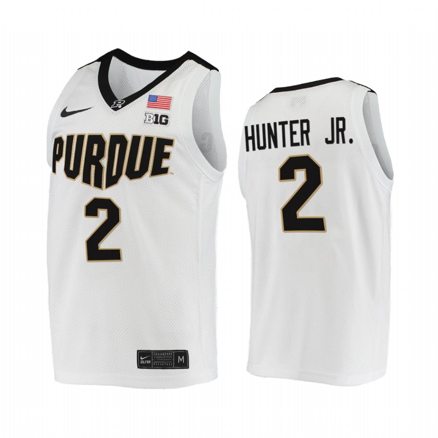 Purdue Boilermakers Eric Hunter Jr. Jersey 2021-22 College  White  Uniform