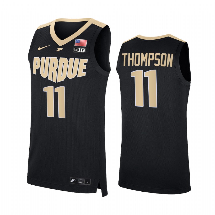 Purdue Boilermakers Isaiah Thompson Jersey 2021-22 College  Black  Uniform