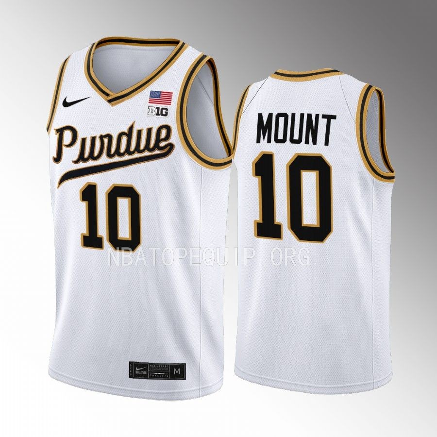 Purdue Boilermakers Rick Mount Jersey Rick Mount-Era White Throwback  Uniform