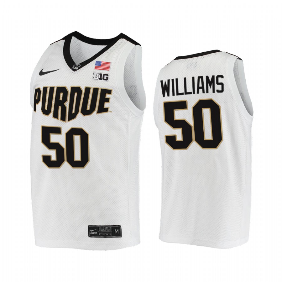 Purdue Boilermakers Trevion Williams Jersey 2021-22 College  White  Uniform