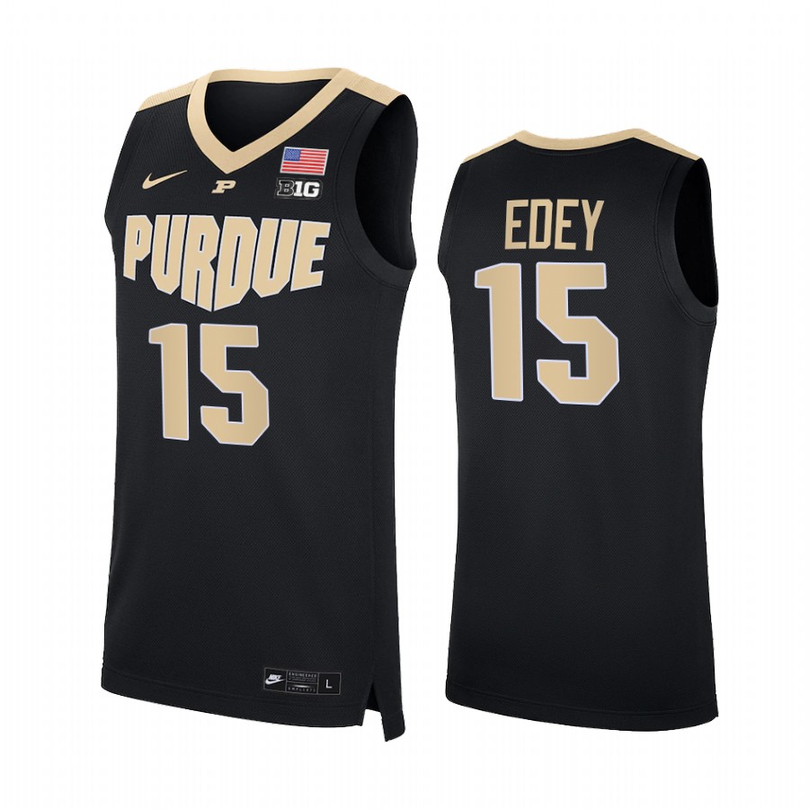 Purdue Boilermakers Zach Edey Jersey 2021-22 College  Black  Uniform