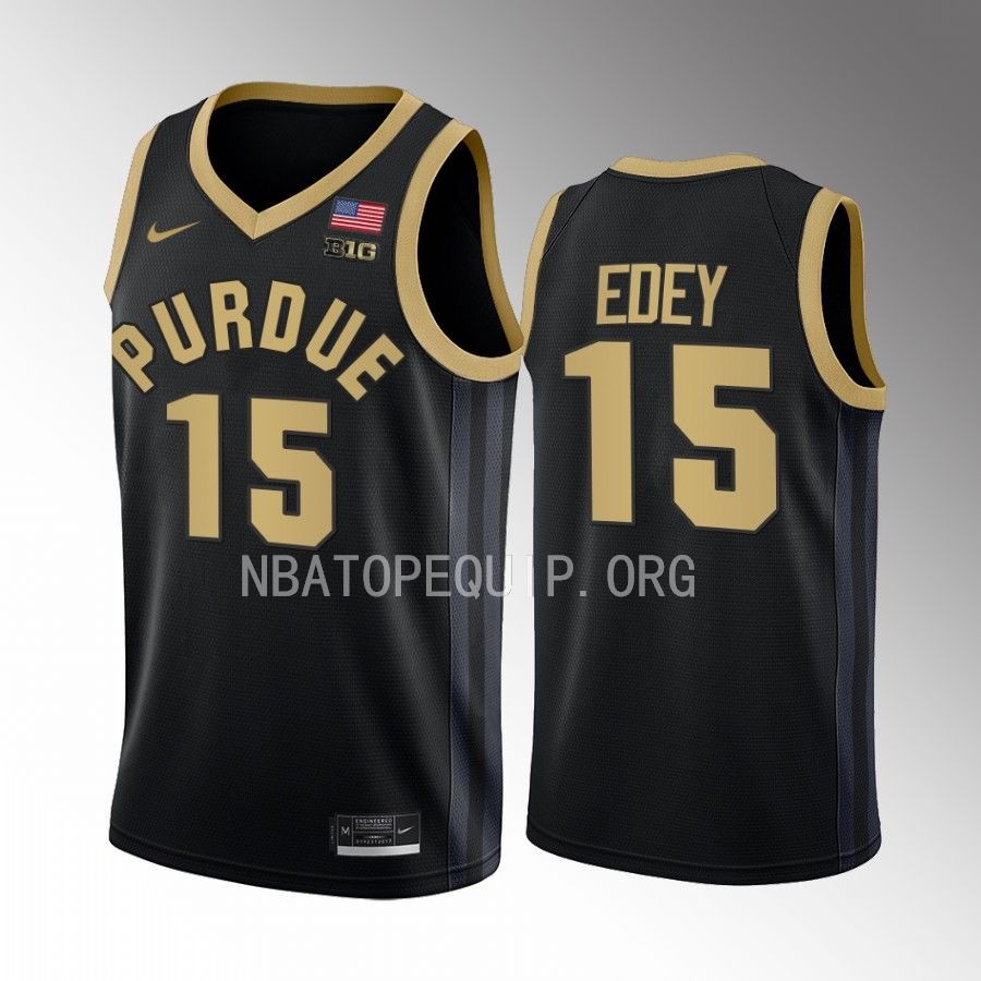 Purdue Boilermakers Zach Edey Jersey 2022-23 College  Black Uniform