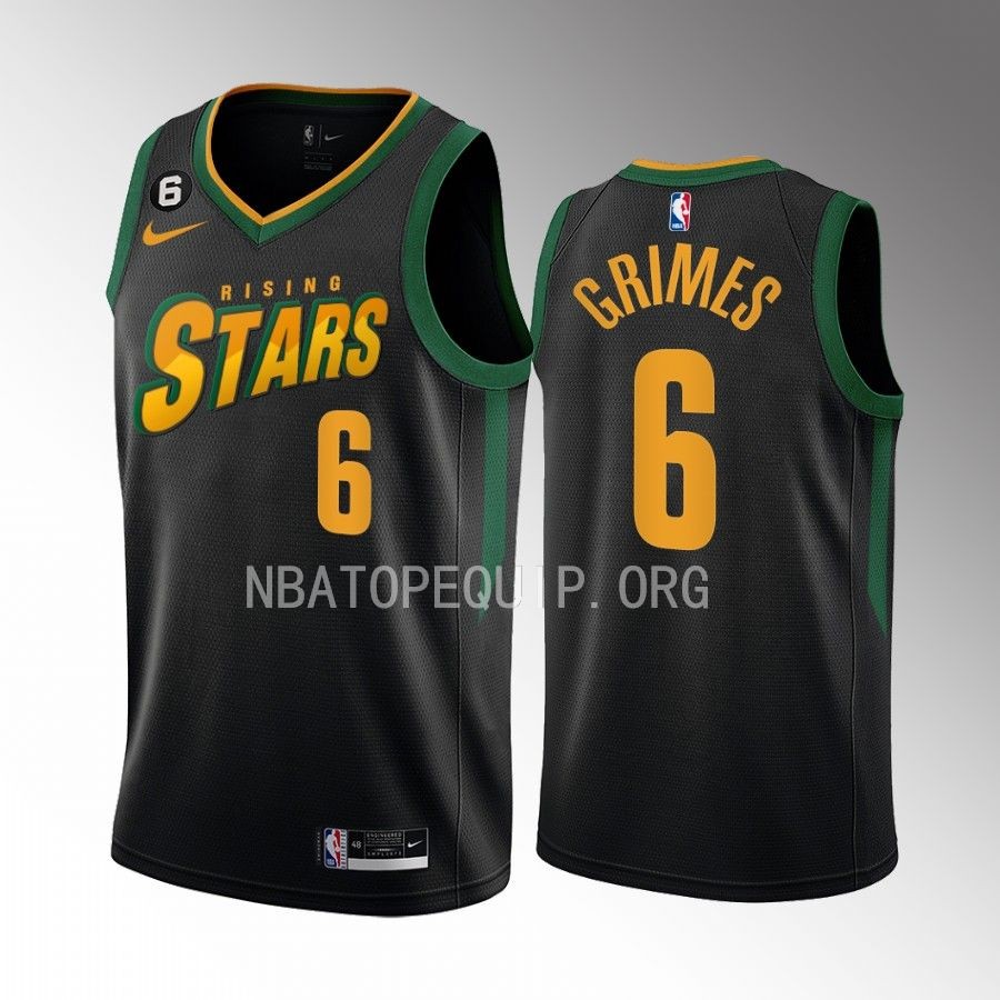 Quentin Grimes 2023 NBA Rising Stars Jersey New York Knicks #6 Black Men's Uniform