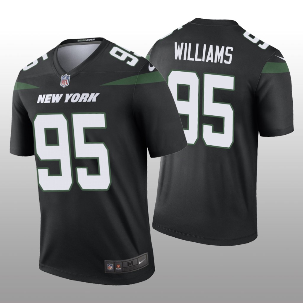 Quinnen Williams New York Jets Black NFL Draft Color Rush Legend Jersey