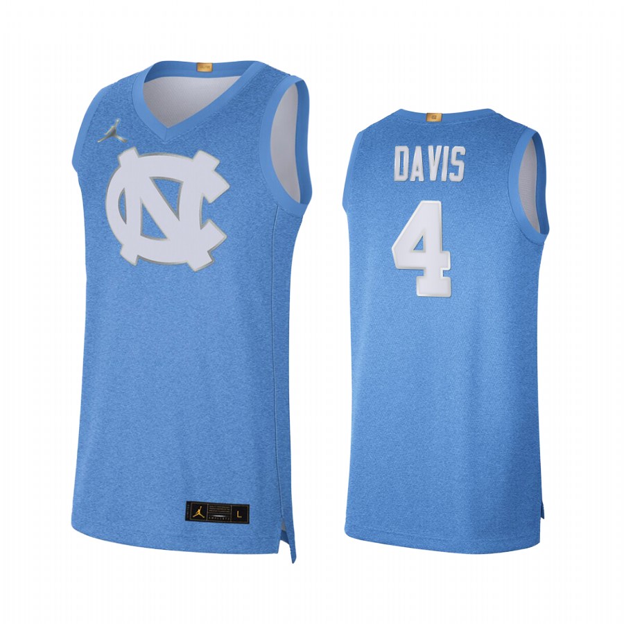 R.J. Davis UNC Carolina  Blue Jersey 2022 100th Anniversary Limited