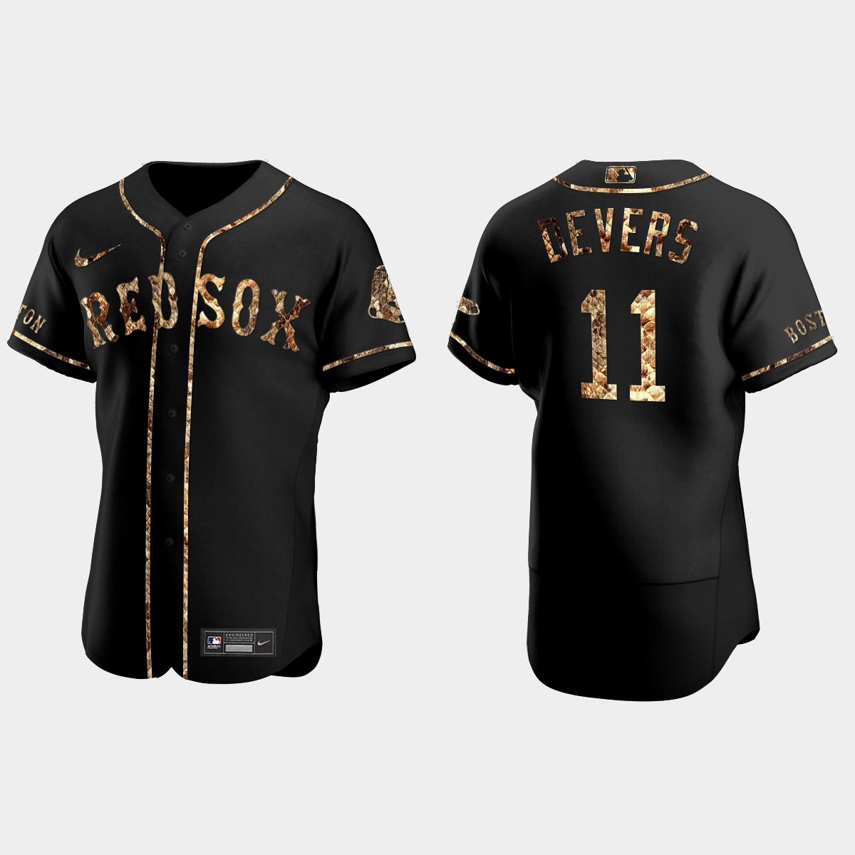 Rafael Devers Boston Red Sox Python Skin Jersey - Black