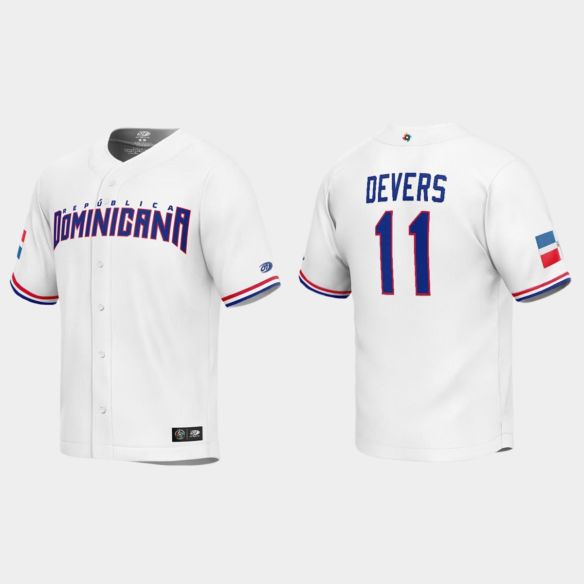 Rafael Devers Dominican Republic  2023 World  Classic Jersey - White