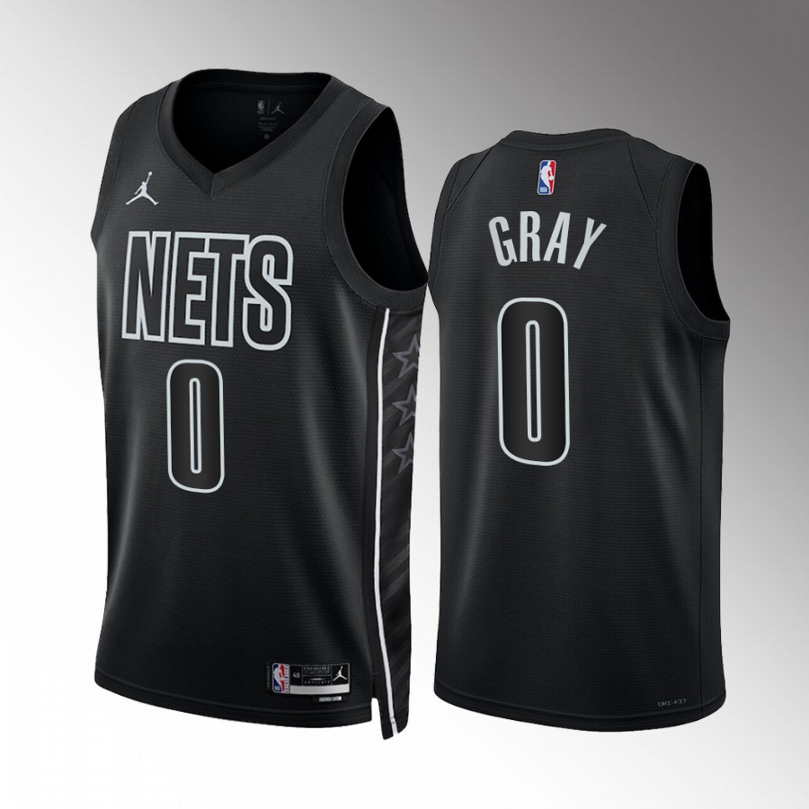 RaiQuan Gray Brooklyn Nets #0 Black Jersey 2022-23 Statement Edition Swingman