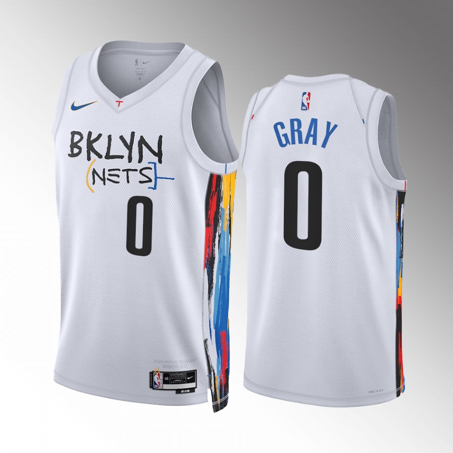 RaiQuan Gray Brooklyn Nets #0 White Jersey 2022-23 City Edition Swingman