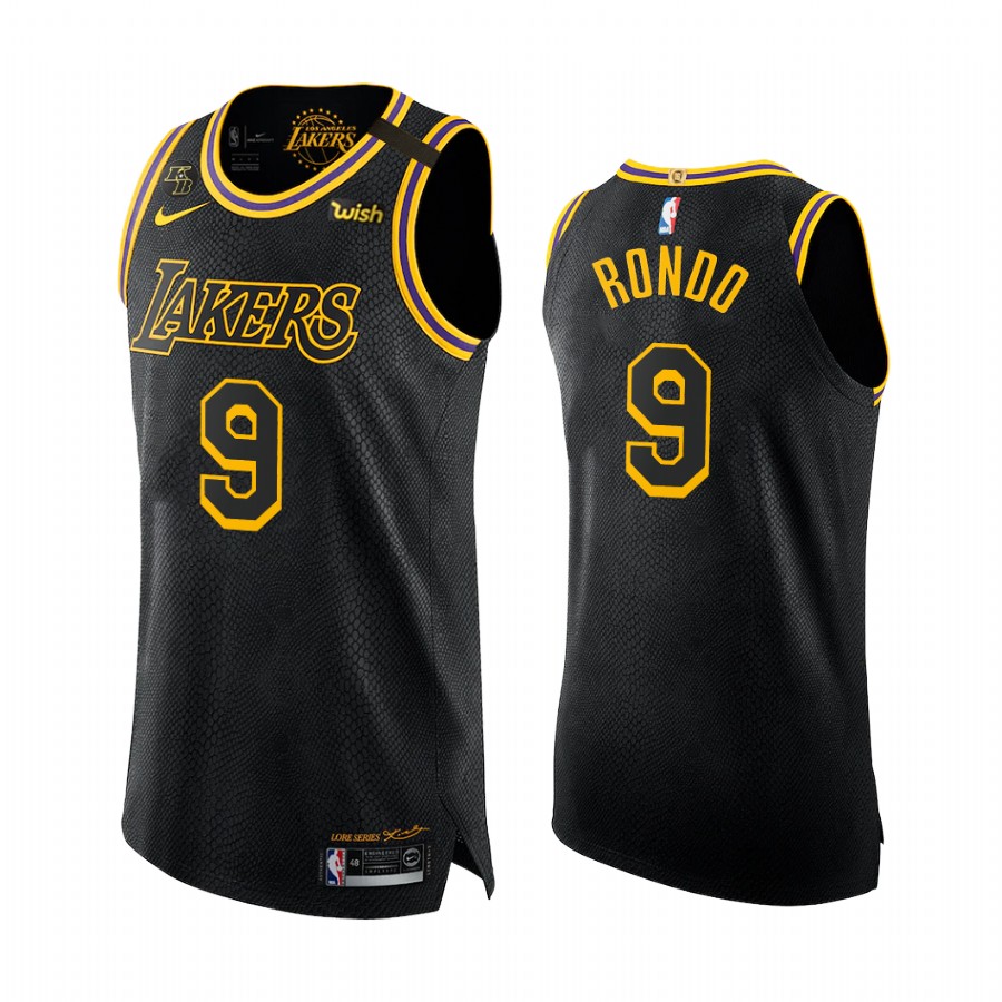 Rajon Rondo Los Angeles Lakers Black Mamba Inspired Jersey Honors Kobe