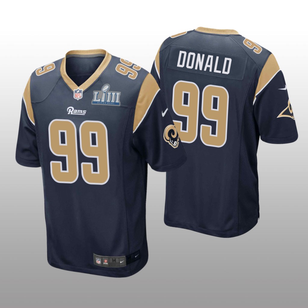 Rams Aaron Donald Game Navy Jersey - Super Bowl LIII
